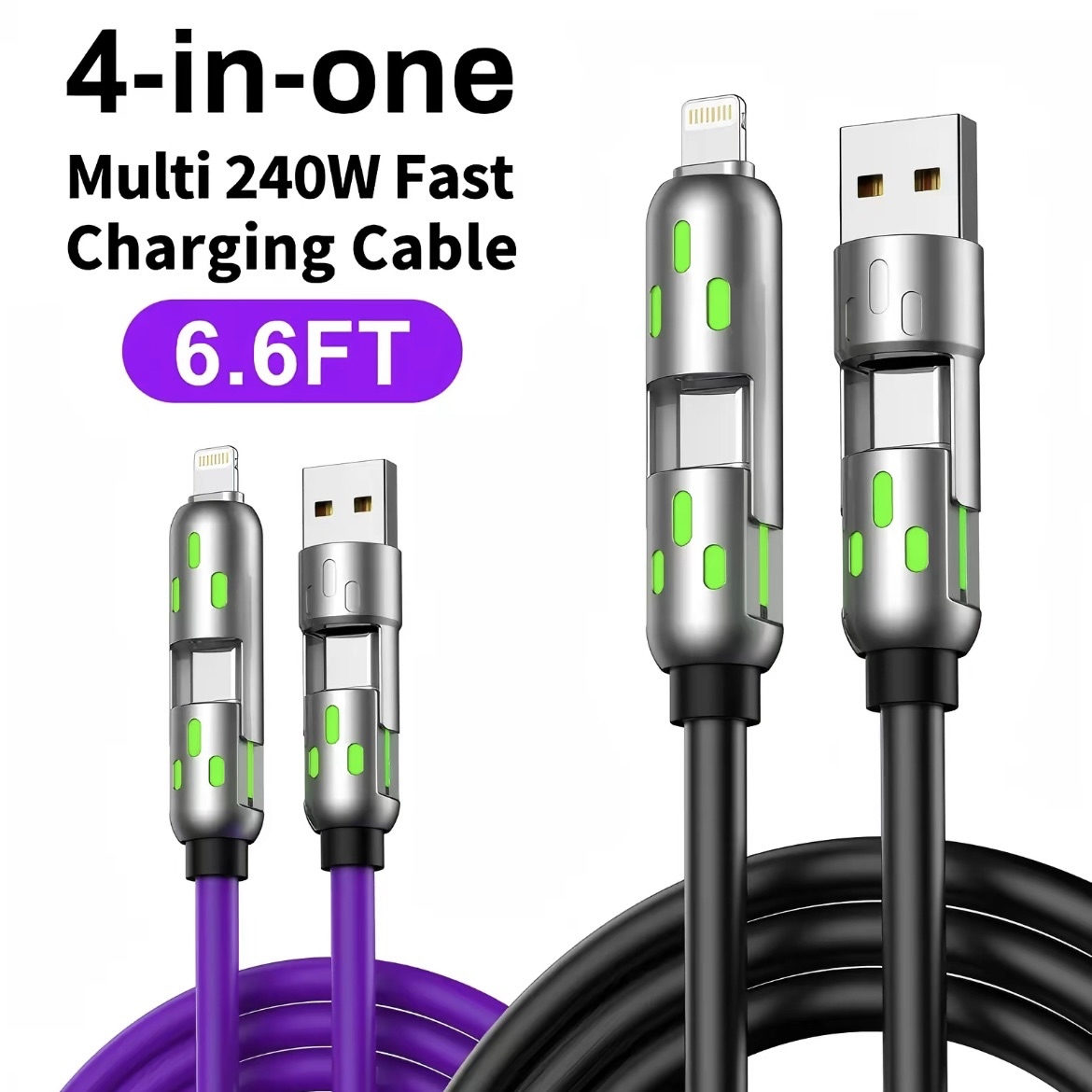 VAISK 4-in-1 Multi USB Charging Cable